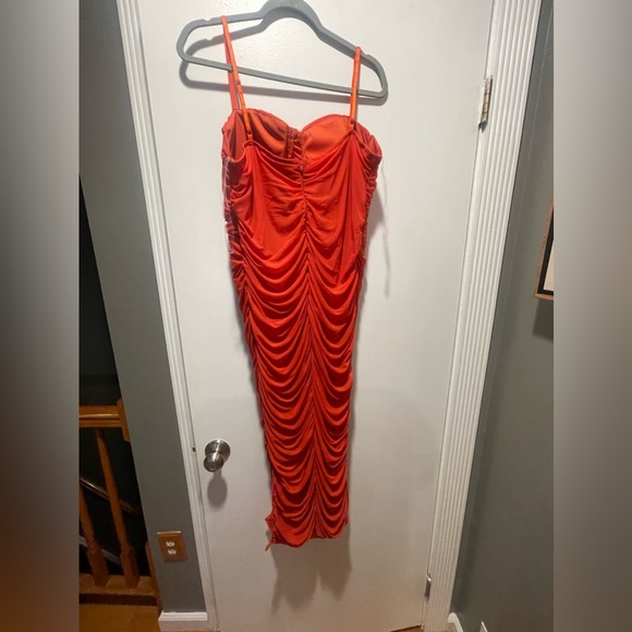 Fashion Nova Night Sensation Ruched Midi Dress - Picture 4 of 5